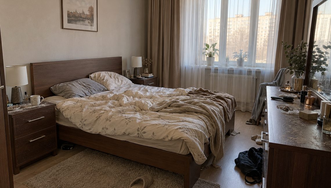 Спальня — до уборки