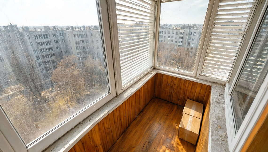 Панорамное остекление — до уборки